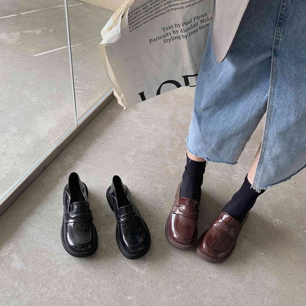 single shoe women's shoes new british style small leather thick soled heel doudou , one step on outlet black friday
single shoe women's shoes new british style small leather thick soled heel doudou , one step on outlet black friday