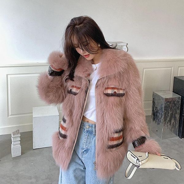 women's fur & faux 2021 fashion coat winter clothes women import natural real genuine leather jacket female with striped fn00876, Black
women's fur & faux 2021 fashion coat winter clothes women import natural real genuine leather jacket female with striped fn00876, Black