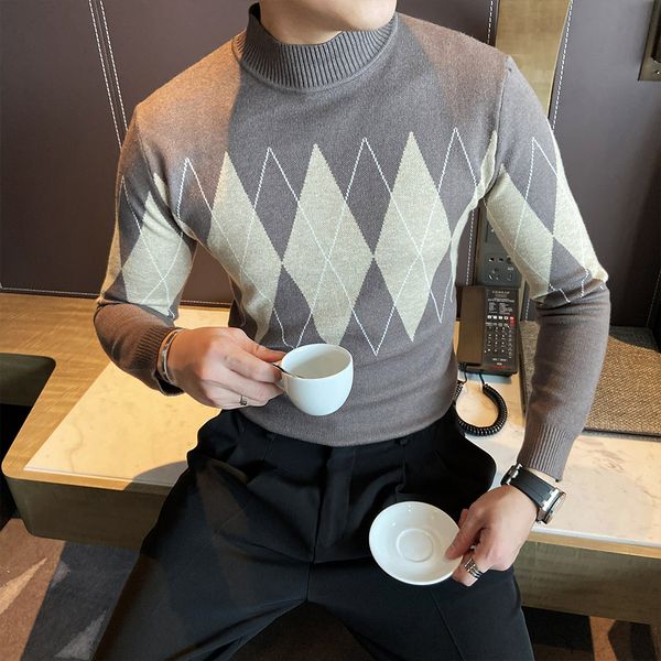Cores 2021 New Outono Inverno Grosso Quente Camisola De Gola Alta Roupas Masculinas Moda Simples Argyle Pullovers Malha Puxar Homme 3 HSZW, White;black
Cores 2021 New Outono Inverno Grosso Quente Camisola De Gola Alta Roupas Masculinas Moda Simples Argyle Pullovers Malha Puxar Homme 3 HSZW, White;black