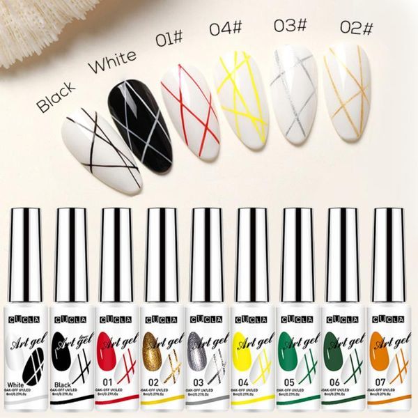 nail gel 8ml art pulling glue set painted potherapy bottled point to line painting with brush, Red;pink
nail gel 8ml art pulling glue set painted potherapy bottled point to line painting with brush, Red;pink