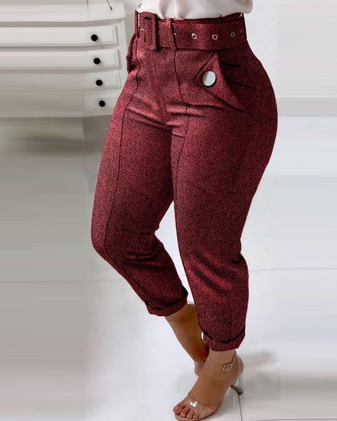 spring autumn women's glitter belt designed pant femme pocket buttoned casual trousers lady skinny long office outfits, Black;white
spring autumn women's glitter belt designed pant femme pocket buttoned casual trousers lady skinny long office outfits, Black;white