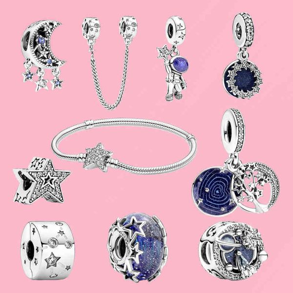 2021 winter new s925 niche 1:1 similar to pandora astronaut double hanging galaxy moon pendant bracelet ring earring series, Golden;silver
2021 winter new s925 niche 1:1 similar to pandora astronaut double hanging galaxy moon pendant bracelet ring earring series, Golden;silver