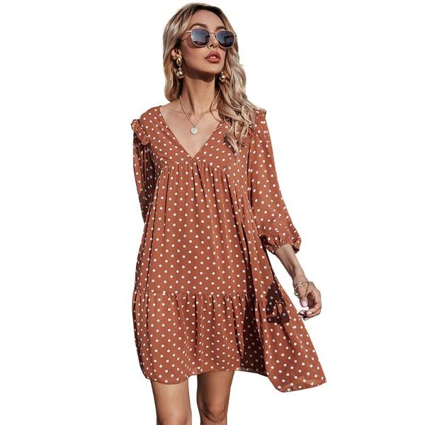 casual dresses ruffle design polka dot print midi dress women summer fashion chiffon holiday beach streetwear a-line ladies elegant, Black;gray
casual dresses ruffle design polka dot print midi dress women summer fashion chiffon holiday beach streetwear a-line ladies elegant, Black;gray