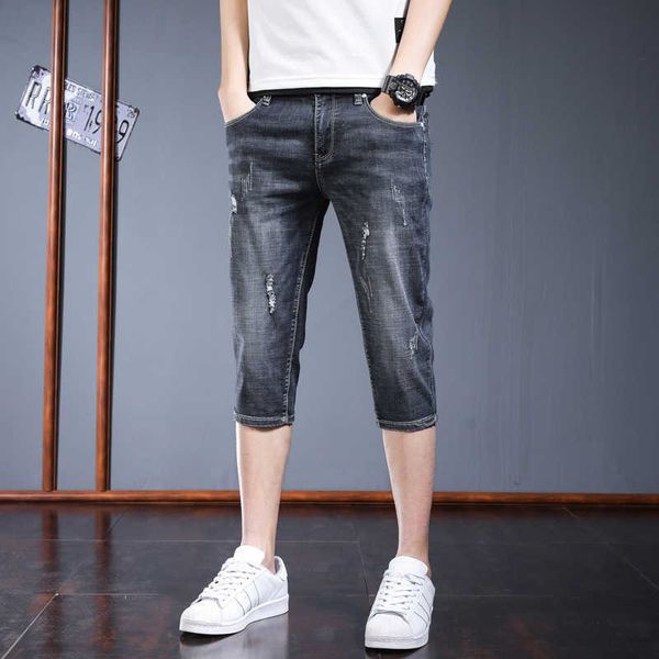 summer 2021 denim shorts men's trend capri pants slim thin fashion brand ins casual wear 5 points, Blue
summer 2021 denim shorts men's trend capri pants slim thin fashion brand ins casual wear 5 points, Blue