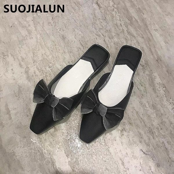 bow slippers women flat mules shoes women pointed toe slip-on slides female spring&summer sandals flat slides zapatos de mujer, Black
bow slippers women flat mules shoes women pointed toe slip-on slides female spring&summer sandals flat slides zapatos de mujer, Black