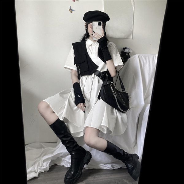 female defines solid knee length korean-style elegant current street-wear fashion club-wear vest cool girls ulzzang chic x7d5, White
female defines solid knee length korean-style elegant current street-wear fashion club-wear vest cool girls ulzzang chic x7d5, White
