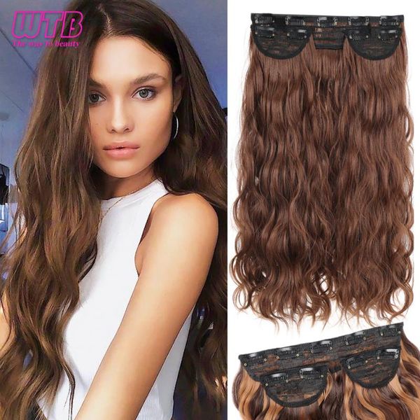 synthetic wigs wtb long wavy clip in hair for women 3 pieces/pack 9 the entire head heat resistant, Black
synthetic wigs wtb long wavy clip in hair for women 3 pieces/pack 9 the entire head heat resistant, Black