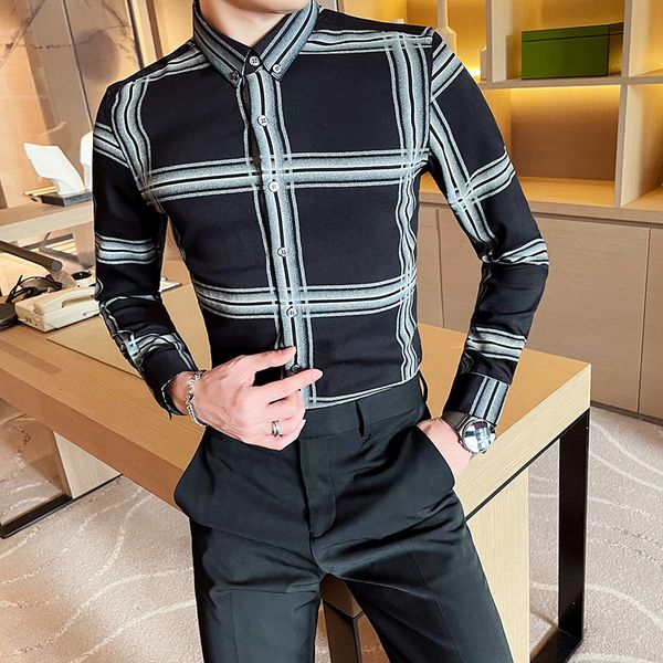 Moda New Primavera Novos Camisas Xadrez Dos Homens Manga Longa Alta Qualidade Formal Wear Senhores Vestido 4xl-m ES7Q, Black;brown
Moda New Primavera Novos Camisas Xadrez Dos Homens Manga Longa Alta Qualidade Formal Wear Senhores Vestido 4xl-m ES7Q, Black;brown