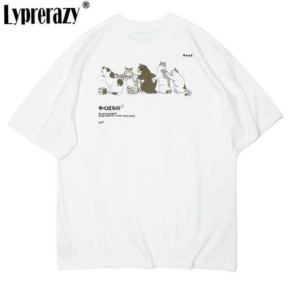 casual printing t-shirt harajuku japanese funny cat summer men short sleeve oversized loose tee, White;black
casual printing t-shirt harajuku japanese funny cat summer men short sleeve oversized loose tee, White;black