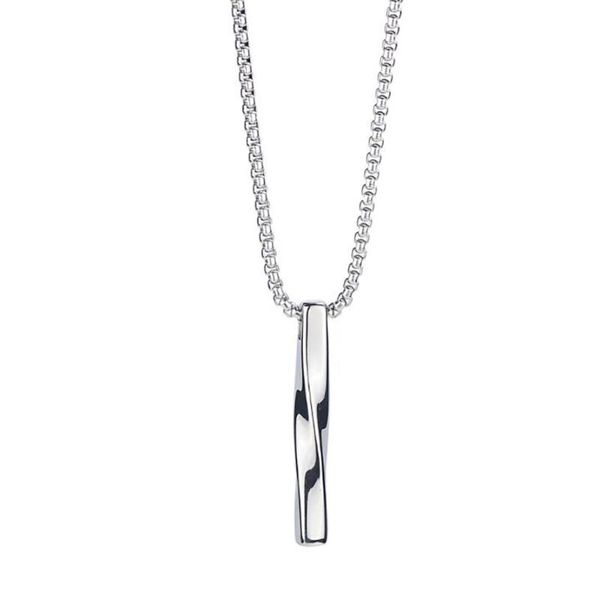 chains stainless steel long bar twist minimalism pendant necklace jewelry gift with chain for men women, Silver
chains stainless steel long bar twist minimalism pendant necklace jewelry gift with chain for men women, Silver