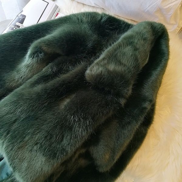 2021 winter square lapel hairy shaggy fox faux fur coat green trendy women long sleeve furry fur warm jacket short outerwear, Black
2021 winter square lapel hairy shaggy fox faux fur coat green trendy women long sleeve furry fur warm jacket short outerwear, Black