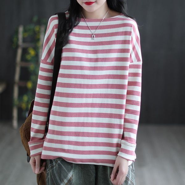 women's t-shirt women stripe t shirt casual long sleeve for spring summer slash neck loose big preppy style tees female b04100854, White
women's t-shirt women stripe t shirt casual long sleeve for spring summer slash neck loose big preppy style tees female b04100854, White