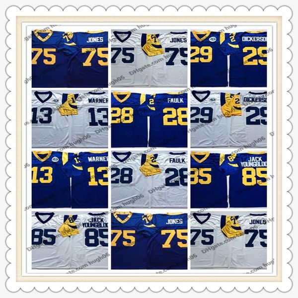 throwback san louis rams nfl 75 jones 29 dickerson 13 warner 28 faulk 85 jack youngblood stitched football jerseys, Black;red
throwback san louis rams nfl 75 jones 29 dickerson 13 warner 28 faulk 85 jack youngblood stitched football jerseys, Black;red