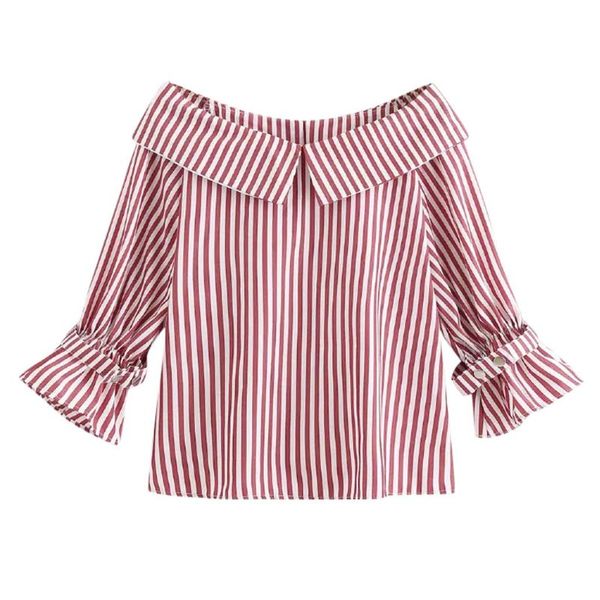 women's blouses & shirts womail office blouse women long sleeve blue striped casual woman 2021, White
women's blouses & shirts womail office blouse women long sleeve blue striped casual woman 2021, White