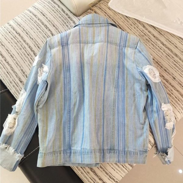 women's jackets runway designer women real silk flowers hole ripped denim jacket striped tassels fashion jeans outwear coat casual ladi, Black;brown
women's jackets runway designer women real silk flowers hole ripped denim jacket striped tassels fashion jeans outwear coat casual ladi, Black;brown