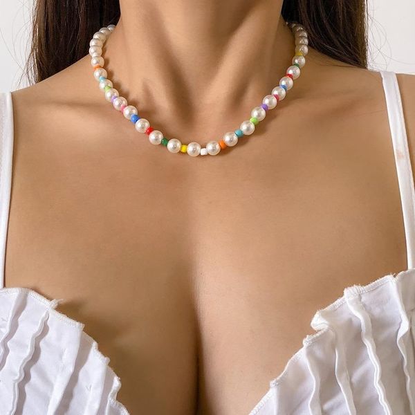 choker cute sweet imitation pearl beaded necklace women bohemia colorful beads strand choker necklaces fashion jewelry collar mujer, Golden;silver
choker cute sweet imitation pearl beaded necklace women bohemia colorful beads strand choker necklaces fashion jewelry collar mujer, Golden;silver
