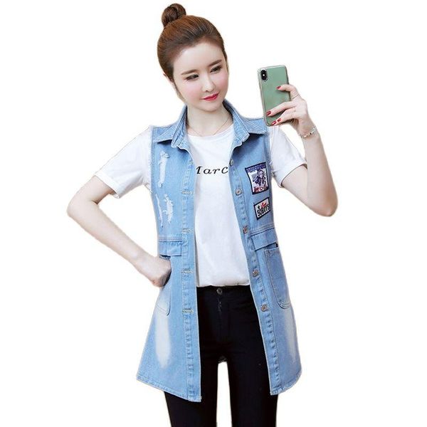 women's vests spring autumn vest female 2021 fashion print loose denim waistcoat jacket women mid-length plus size cowboy lady, Black;white
women's vests spring autumn vest female 2021 fashion print loose denim waistcoat jacket women mid-length plus size cowboy lady, Black;white