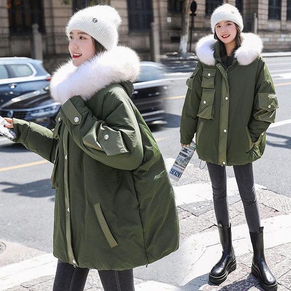 women's down & parkas plus size jacket for women 2021 winter jackets fashion big fur collar loose thick female hooded overcoat e406, Black
women's down & parkas plus size jacket for women 2021 winter jackets fashion big fur collar loose thick female hooded overcoat e406, Black