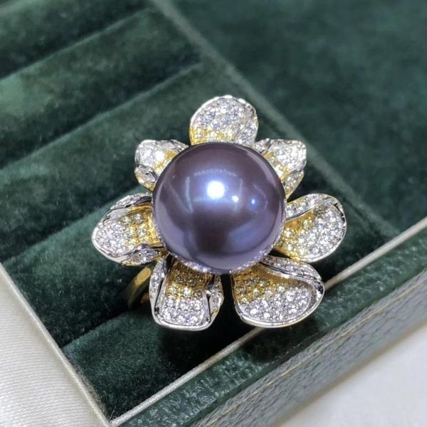 cluster rings d331 pearl ring fine jewelry 925 sterling silver natural 11-12mm fresh water round purple pearls female's for women, Golden;silver
cluster rings d331 pearl ring fine jewelry 925 sterling silver natural 11-12mm fresh water round purple pearls female's for women, Golden;silver
