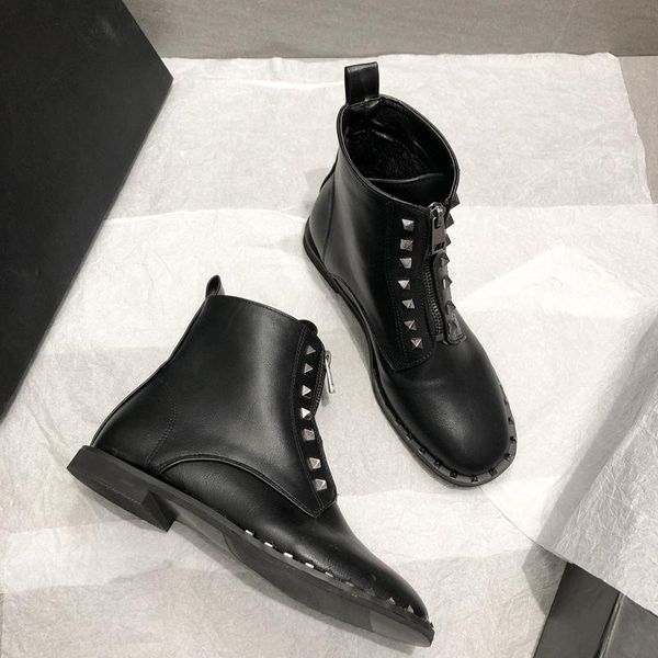 boots women platform leather front zipper ankle for 2021 fashion chunky heels rivet winter shoes woman, Black
boots women platform leather front zipper ankle for 2021 fashion chunky heels rivet winter shoes woman, Black