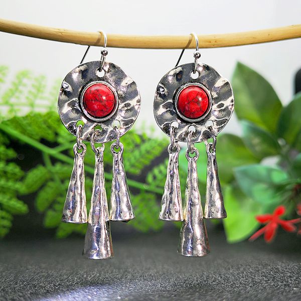 vintage red turquoise earring silver plated tassel drop hoop earrings wholesale women jewelry statement gift
vintage red turquoise earring silver plated tassel drop hoop earrings wholesale women jewelry statement gift