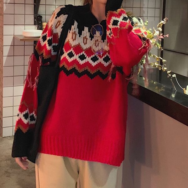2021 new fashion women's winter sweater ladies christmas o neck femme korean pullover pull female causal cloths red clothigs 9801, White;black
2021 new fashion women's winter sweater ladies christmas o neck femme korean pullover pull female causal cloths red clothigs 9801, White;black