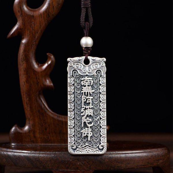 chains six-character mantra necklace female nanwu amitabha silver pendant men's jewelry accessories
chains six-character mantra necklace female nanwu amitabha silver pendant men's jewelry accessories