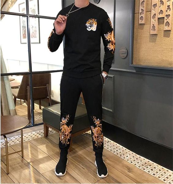 men's tracksuits 2021 fashion sportswear drilling skull set leisure slim two-piece suit, Gray
men's tracksuits 2021 fashion sportswear drilling skull set leisure slim two-piece suit, Gray