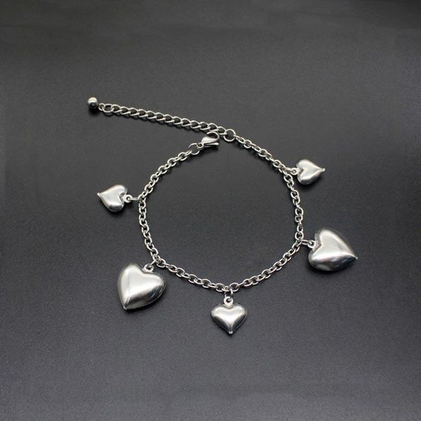 link, chain fashion titanium steel heart bracelet stainless female accessories creative wild birthday gift, Black
link, chain fashion titanium steel heart bracelet stainless female accessories creative wild birthday gift, Black