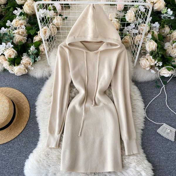 hooded sweater dress women autumn winter long sleeve short knitted dress casual streetwear 2021 woman clothing, Black;gray
hooded sweater dress women autumn winter long sleeve short knitted dress casual streetwear 2021 woman clothing, Black;gray