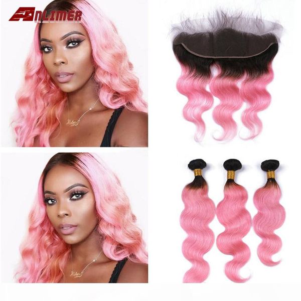 anlimer ombre 1b pink brazilian body wave remy human hair bundles with 13x4 lace frontal closure ear to ear dark roots, Black;brown
anlimer ombre 1b pink brazilian body wave remy human hair bundles with 13x4 lace frontal closure ear to ear dark roots, Black;brown