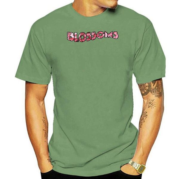 men's t-shirts blossoms logo pattern essential t-shirt, White;black
