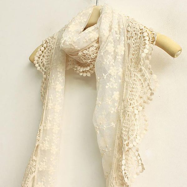 scarves elegant women long scarf embroidery floral crochet mesh lace trim shawl fashion lolita princess sweet beige, Blue;gray
scarves elegant women long scarf embroidery floral crochet mesh lace trim shawl fashion lolita princess sweet beige, Blue;gray