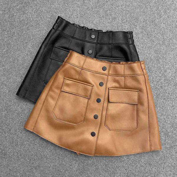 women's shorts spring high autumn quality sheepskin real leather short pants fashion casual genuine pockets pantskirt c634, White;black
women's shorts spring high autumn quality sheepskin real leather short pants fashion casual genuine pockets pantskirt c634, White;black