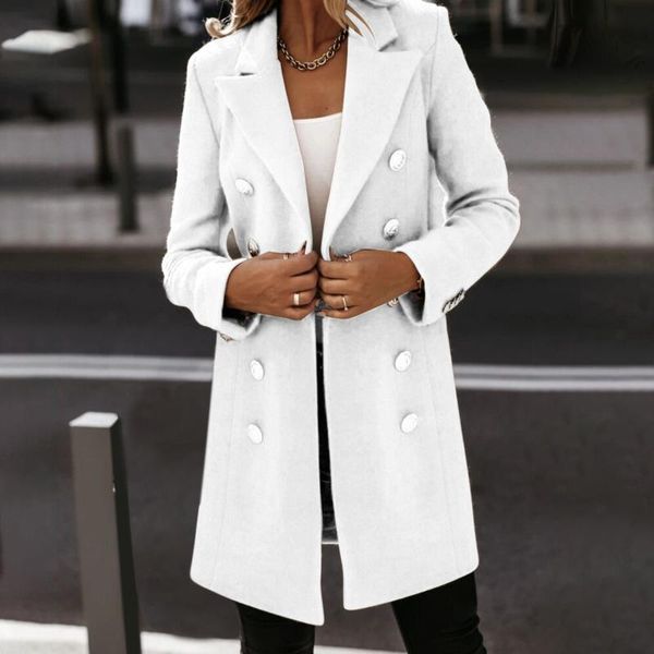 women's wool & blends women coat autumn long sleeve pocket elegant office lady warm jacket turn-down collar button streetwear female co, Black
women's wool & blends women coat autumn long sleeve pocket elegant office lady warm jacket turn-down collar button streetwear female co, Black
