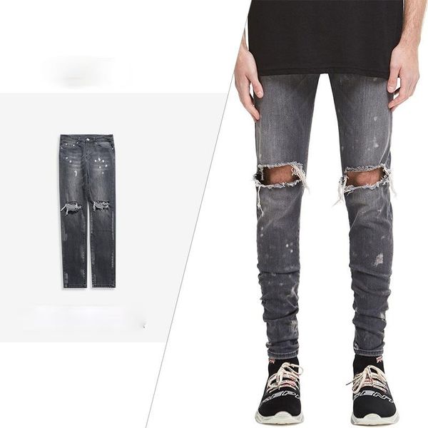 men's jeans autumn winter holes tailored slim long paint men women stretch trend, Blue
men's jeans autumn winter holes tailored slim long paint men women stretch trend, Blue