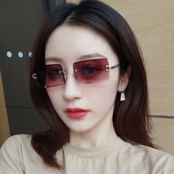 retro sunglasses for women fashion rimless gradient sun glasses shades cutting lens ladies beach frameless eyeglasses designer sun glasses, White;black
retro sunglasses for women fashion rimless gradient sun glasses shades cutting lens ladies beach frameless eyeglasses designer sun glasses, White;black