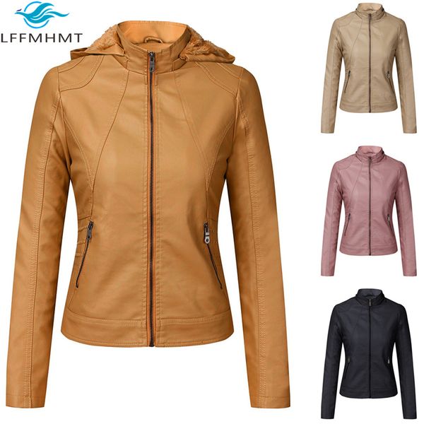 2021 new european american style women fleece lining stand collar long sleeve pu coat female solid color hoodie casual slim short jackets hb, Black;brown
2021 new european american style women fleece lining stand collar long sleeve pu coat female solid color hoodie casual slim short jackets hb, Black;brown