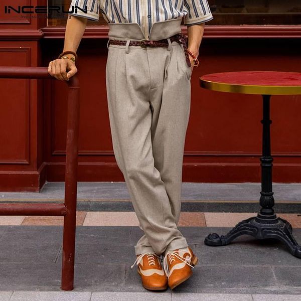 men's pants 2021 incerun fashionable men long pant suit trousers straight loose casual stylish male outdoor streetwear plus size s-5xl, Black
men's pants 2021 incerun fashionable men long pant suit trousers straight loose casual stylish male outdoor streetwear plus size s-5xl, Black