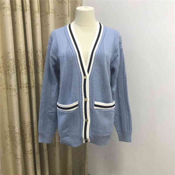 2022 factory wholesale new model lazy wind autumn winter v-neck loose pocket blue knitted cardigan long sweater coat women, White;black
2022 factory wholesale new model lazy wind autumn winter v-neck loose pocket blue knitted cardigan long sweater coat women, White;black