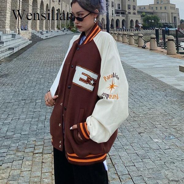 women's jackets retro baseball uniform jacket students harajuku style outwear casual spring autumn female oversize windbreaker women, Black;brown
women's jackets retro baseball uniform jacket students harajuku style outwear casual spring autumn female oversize windbreaker women, Black;brown
