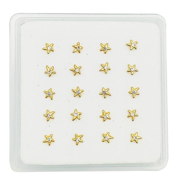 other 20pcs/pack 925 sterling silver starfish crystal nose pin stud piercing jewelry, Slivery;golden
other 20pcs/pack 925 sterling silver starfish crystal nose pin stud piercing jewelry, Slivery;golden