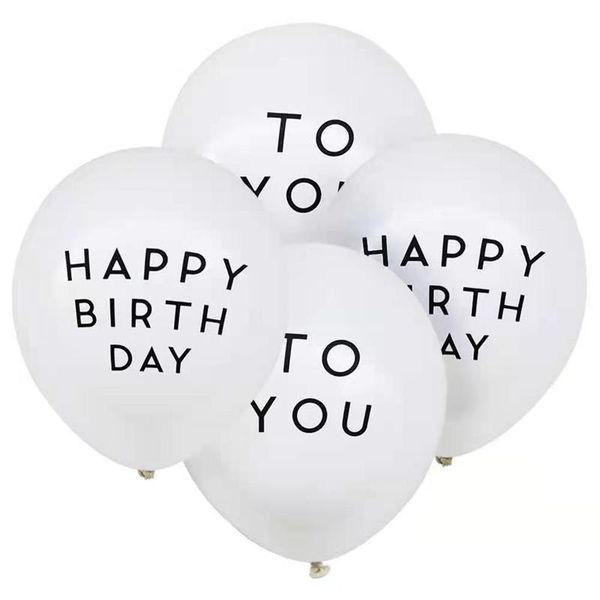 party decoration 10pcshappy birthday to you dress up white ball black latex balloon
party decoration 10pcshappy birthday to you dress up white ball black latex balloon