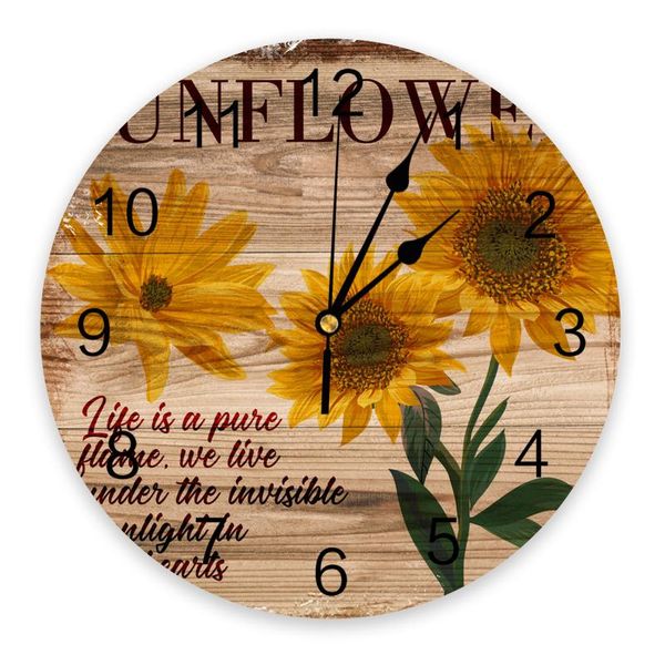 wood grain retro sunflower farm wall clock home decor bedroom silent oclock watch wall digital clock modern design
wood grain retro sunflower farm wall clock home decor bedroom silent oclock watch wall digital clock modern design