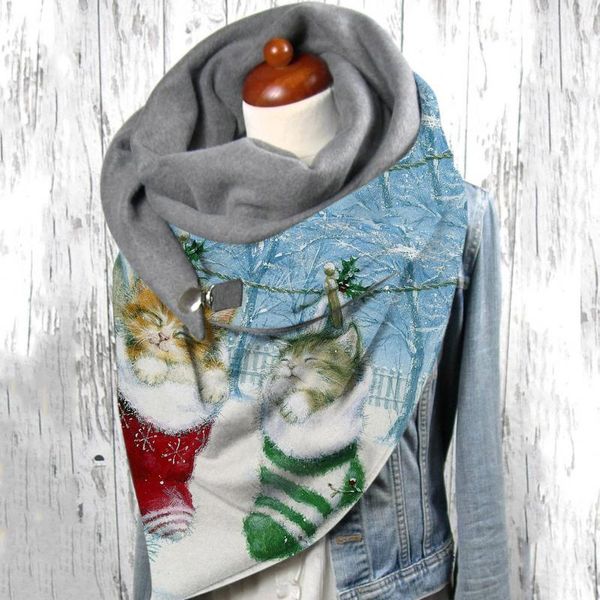 scarves fashion women cute cat print scarf hijabs female lady retro multi-purpose shawl button femme wraps foulard bufand, Blue;gray
scarves fashion women cute cat print scarf hijabs female lady retro multi-purpose shawl button femme wraps foulard bufand, Blue;gray