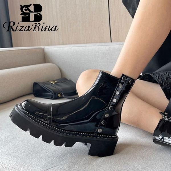 boots rizabina size 34-43 women's ankle real leather rivets winter shoes women fashion cool short footwear, Black
boots rizabina size 34-43 women's ankle real leather rivets winter shoes women fashion cool short footwear, Black