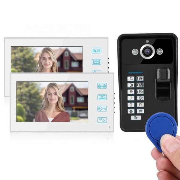 other door hardware wired video 7in intercom doorbell 1 camera 2 lcd monitor with fingerprint password rfid 100-240v 
other door hardware wired video 7in intercom doorbell 1 camera 2 lcd monitor with fingerprint password rfid 100-240v