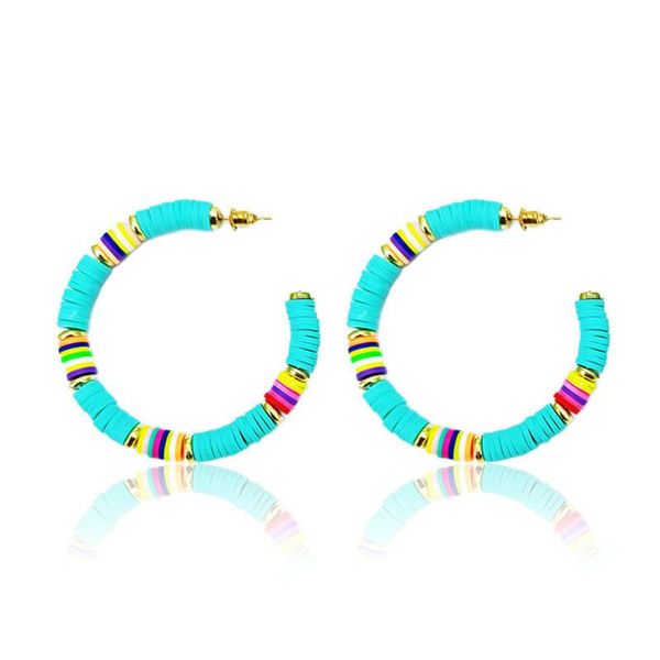 hoop & huggie colorful polymer clay earrings for women blue red white bohemia summer outer banks holiday jewelry trendy 2021, Golden;silver
hoop & huggie colorful polymer clay earrings for women blue red white bohemia summer outer banks holiday jewelry trendy 2021, Golden;silver