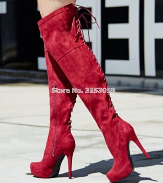 boots almudena women charming red black platform long lace-up over-theknee tall stiletto heels banquet shoes party pumps
boots almudena women charming red black platform long lace-up over-theknee tall stiletto heels banquet shoes party pumps