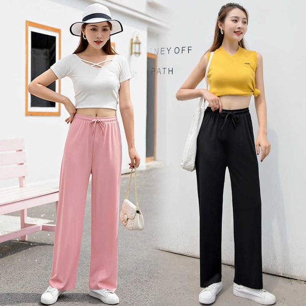 ice silk wide leg pants women's summer high waist droop feeling thin loose versatile straight tube spring and autumn mop casual, Black;white
ice silk wide leg pants women's summer high waist droop feeling thin loose versatile straight tube spring and autumn mop casual, Black;white